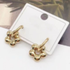 Flower Drop Hoop Earring