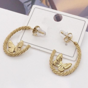 Butterfly C Hoop Earring